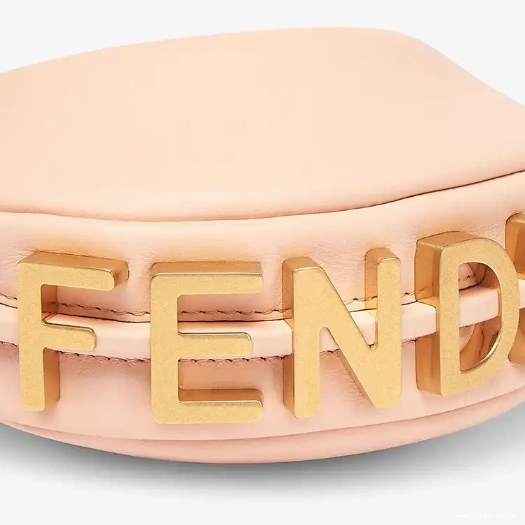 Cheap Leather Hobo Fendigraphy Pink Fendi Calf Bag In Nano 0603